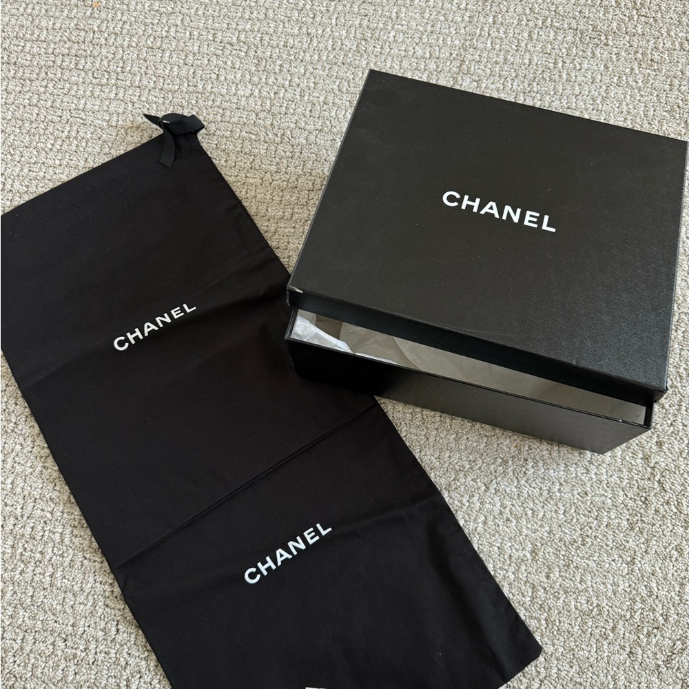 Chanel Black Box and Dust Bag Set